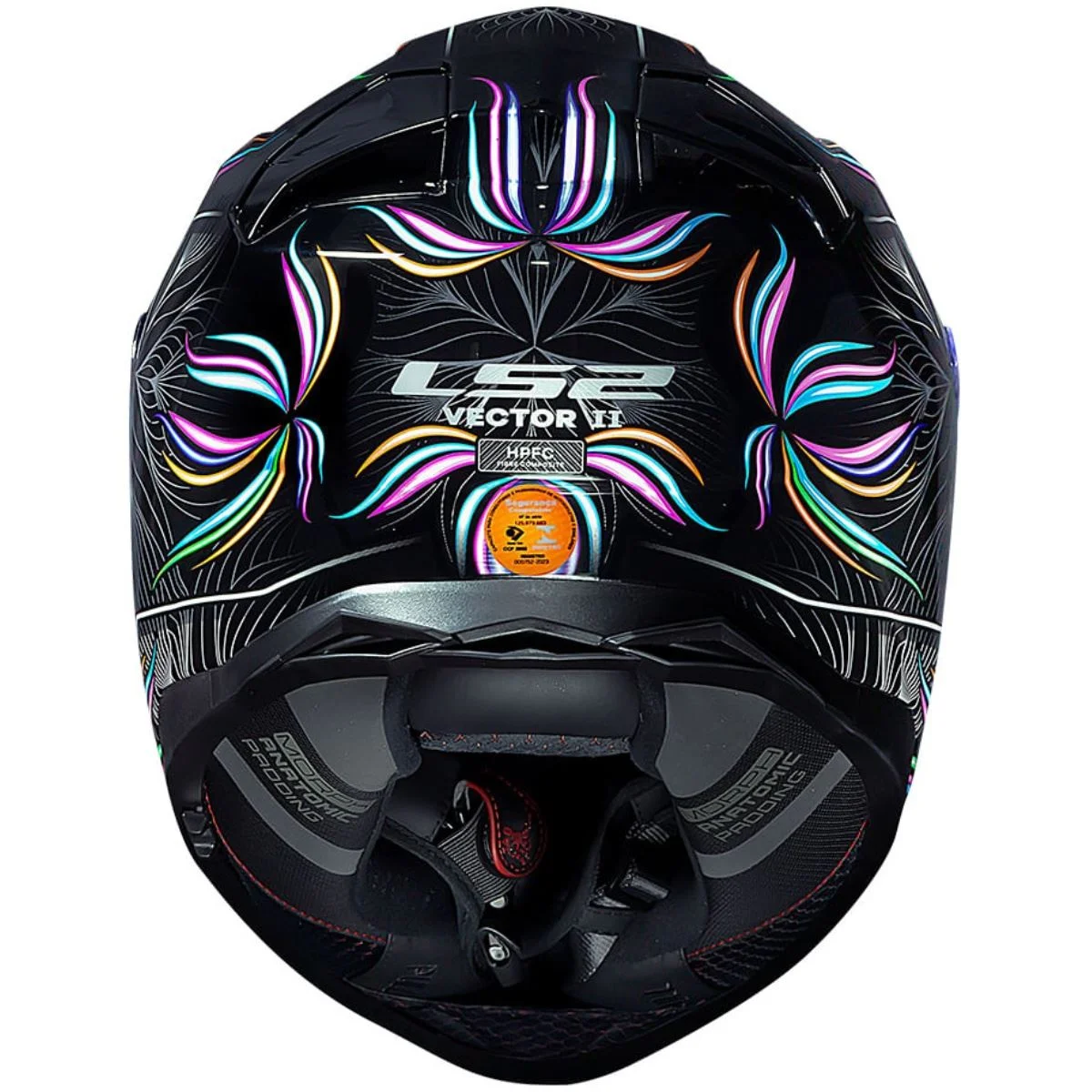 Capacete LS2 FF811 Vector 2 Tropical Preto/Branco (Tricomposto